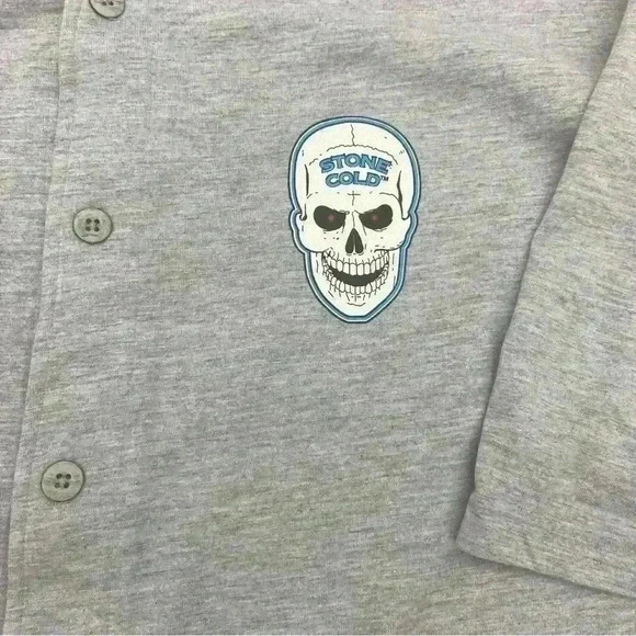 Vintage WWF Stone Cold Button Down Shirt Grey Size XL in Excellent Condition. - Picture 7 of 12